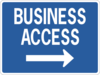 Business Access Road Sign Clip Art